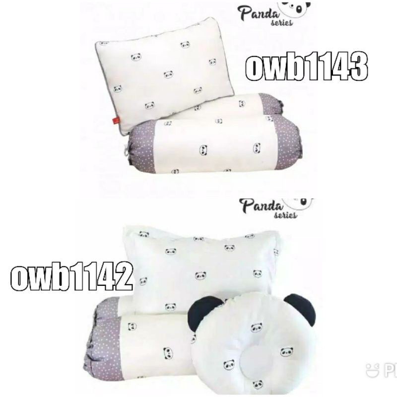Bantal Guling Bayi Set panda series Omiland
