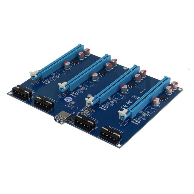 zzz 1 To 4 PCI-Express Slot 1x to 16x USB3.0 Mining Special Riser Card PCIe Extender