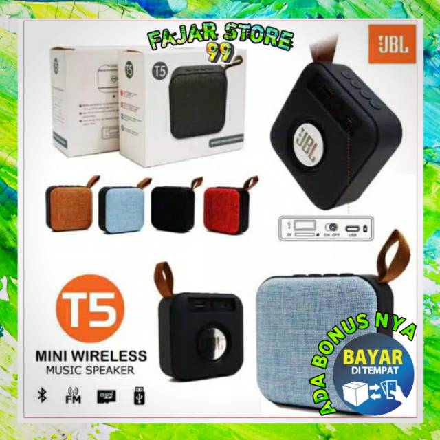 Speaker Bluetooth Mini JBL T5 Wireless Speaker Portable Music JBL