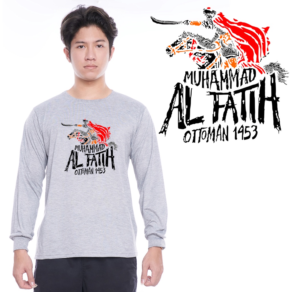 Kaos Oblong Panjang Lengan Rib Gambar AL-Fatih | Muslim Series