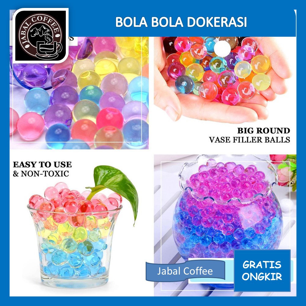 Water Beads Hydrogel 30 Gram / Bola Bola Dekorasi / Bola Warna