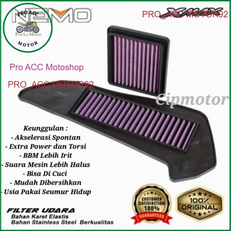 Filter Saringan Udara Xmax 250 Nemo