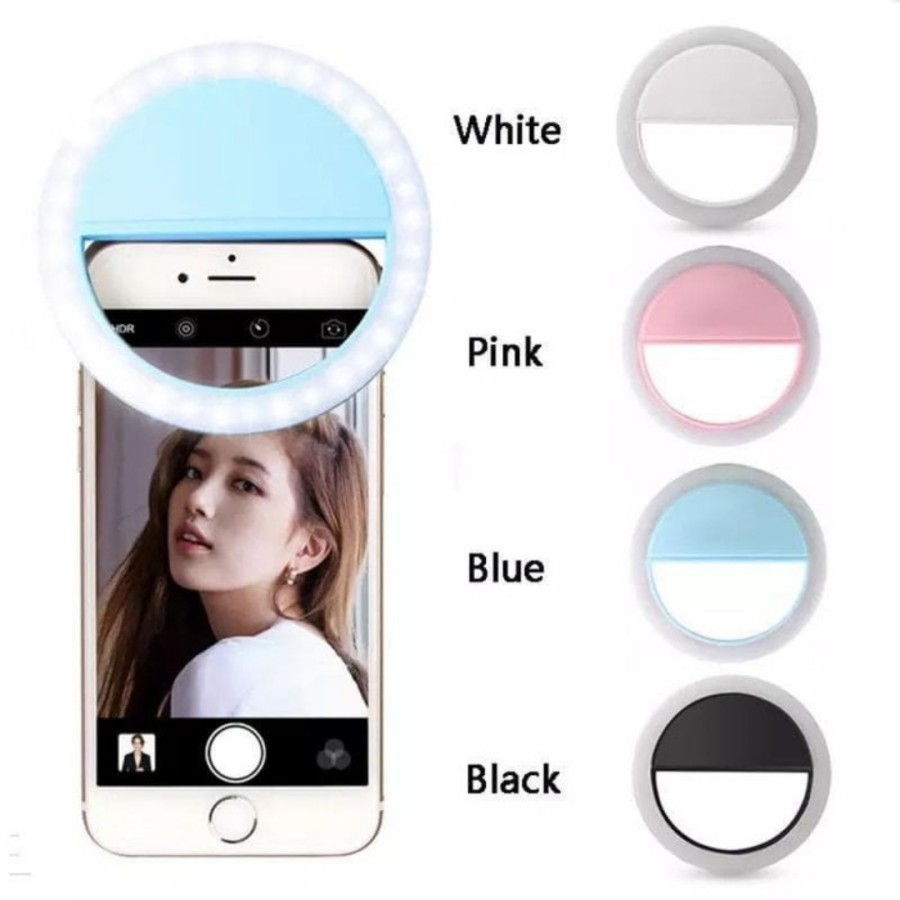 Lampu Selfie Ring Light HP Jepit - Lampu LED Ringlight Mini TikTok