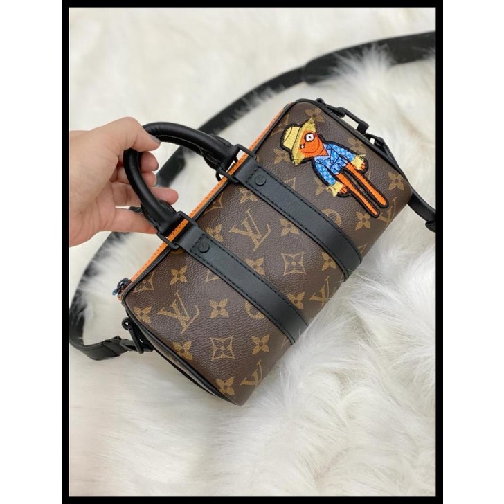 Bag Canvas - Tas Import Lv Nano Keepall Scarecro-Monogram Canvas