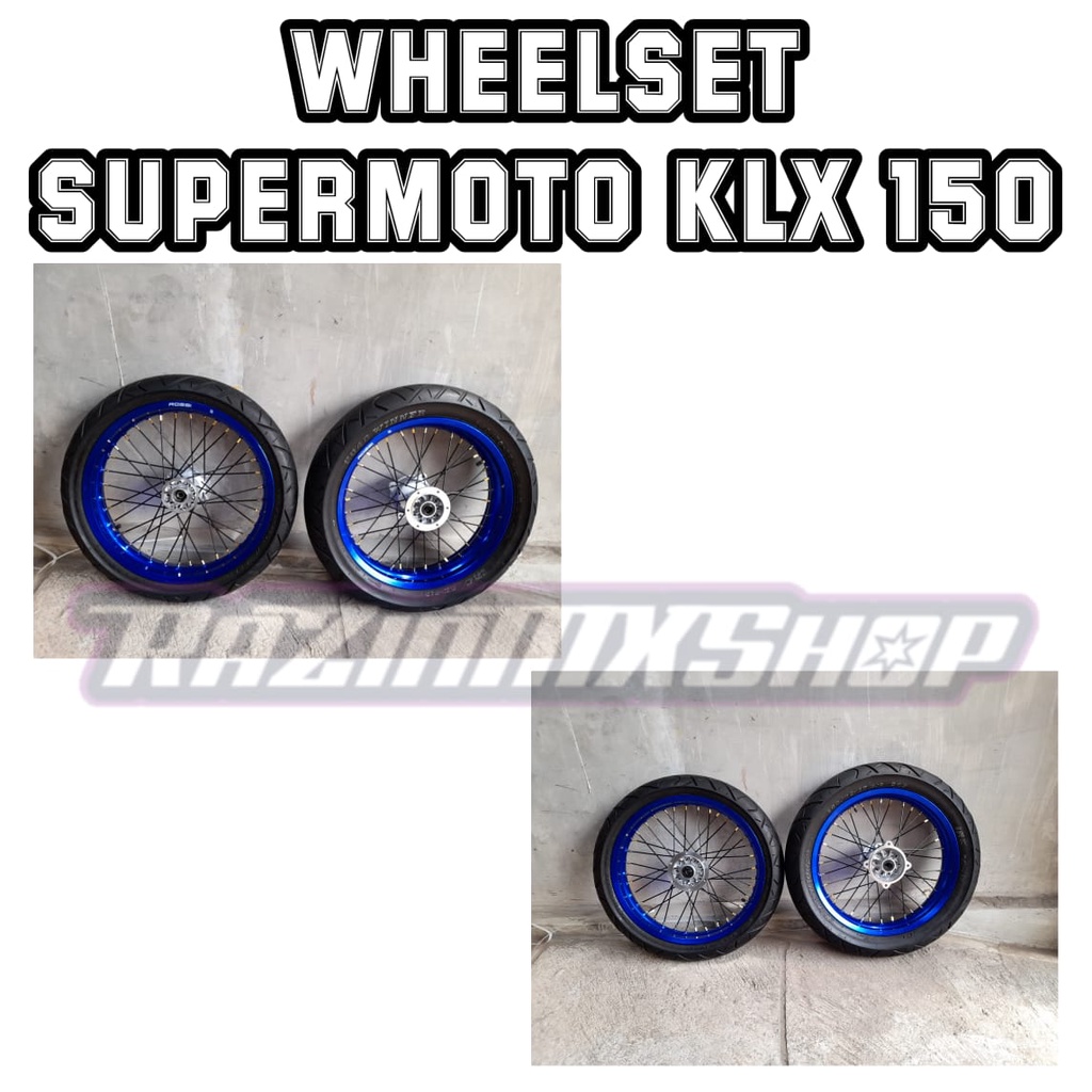 VELG VELK JARI TROMOL DEPAN BELAKANG SUPERMOTO KLX 150L DTRACKER KLX BF 250/300