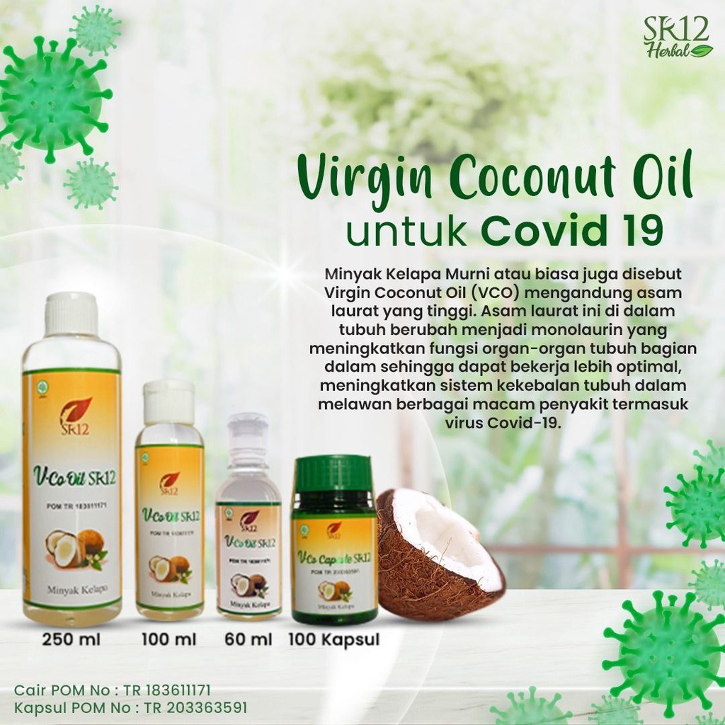 VCO ORIGINAL SR12 VICO OIL 250ml Minyak Kelapa Murni Kualitas Premium Asli Aman BPOM BLILA