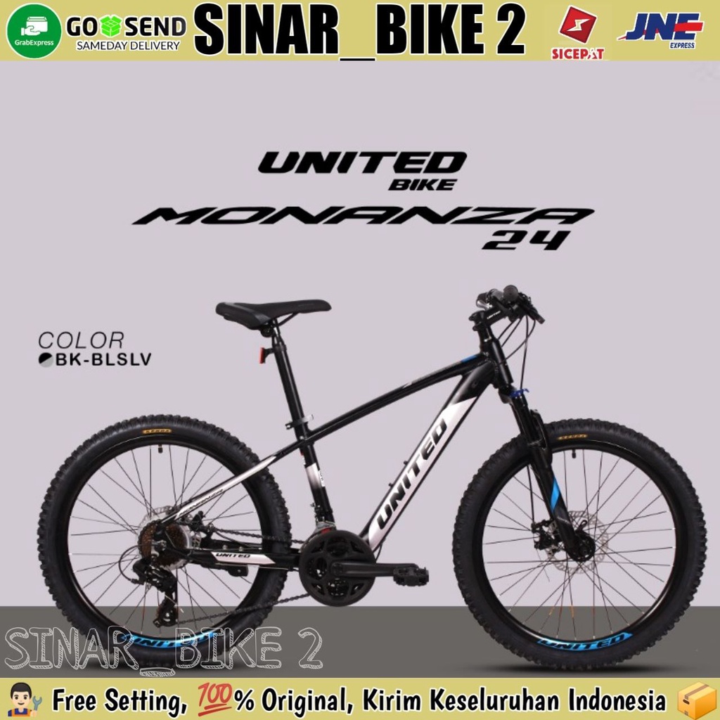 Sepeda Gunung 24 Inch MTB MONANZA 24 Inch Alloy 24 Speed Garansi Resmi