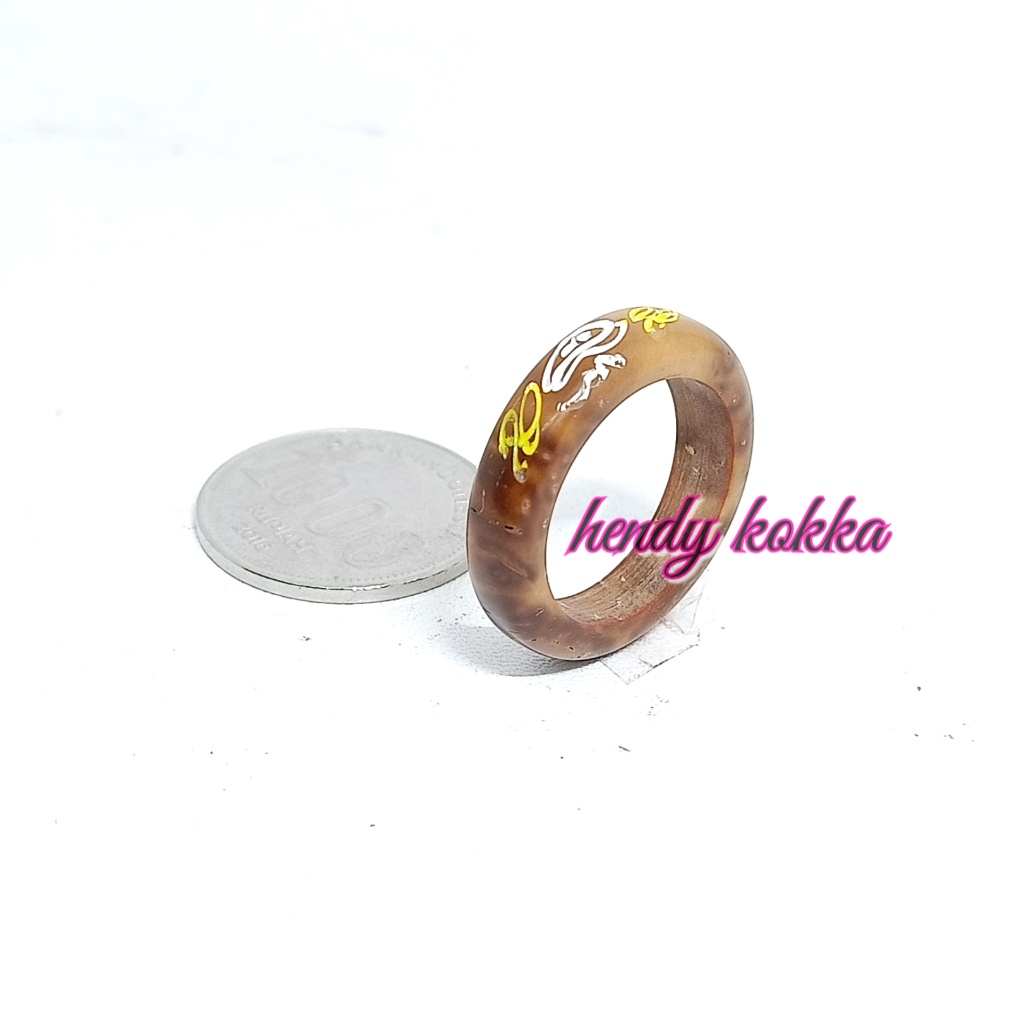 Cincin koka kaukah kaokah Ukir COKLAT