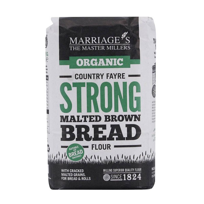 

BISA COD Marriages Organic Country Fayre Strong Malt Brown Bread Flour 1 KG