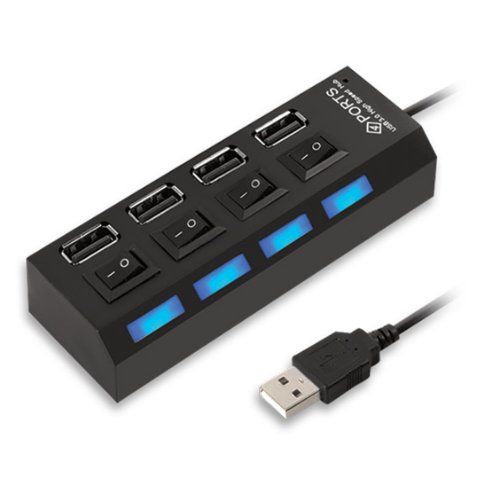 USB 2.0 hub 4 port on/off / USB hub 4 port on-off murah / usb hub 2.0