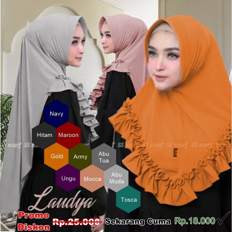 Jilbab instan jersey hijab LAUDYA