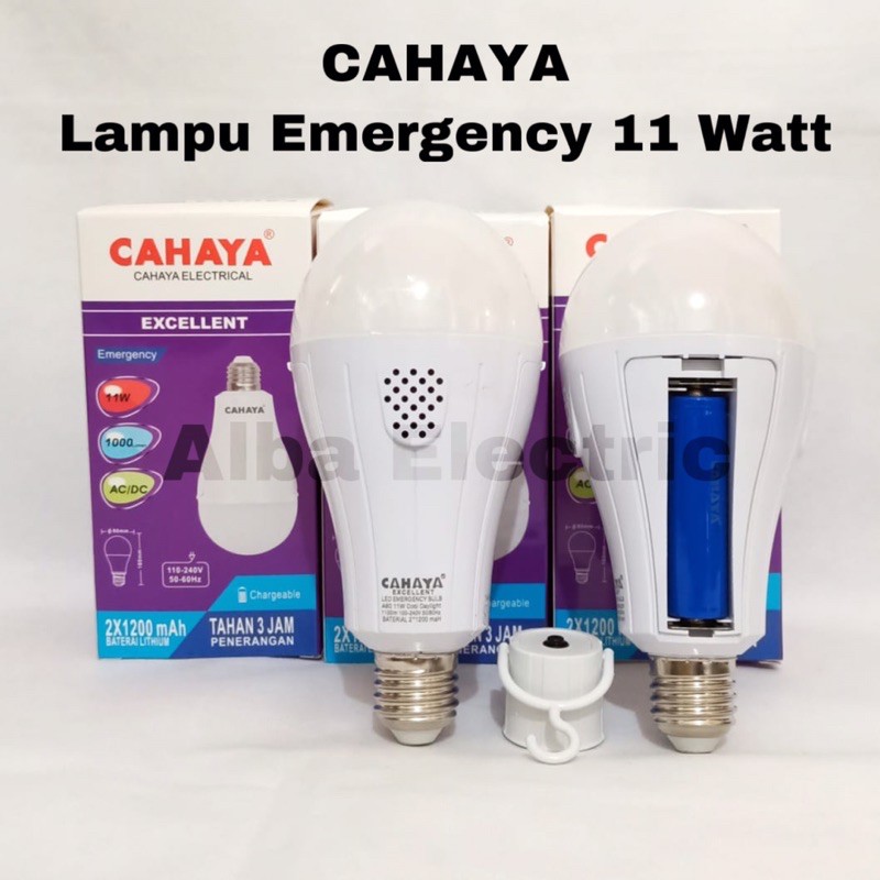 Lampu LED Emergency 11 Watt Putih Cahaya Lampu Bohlam Emergency 11 Watt