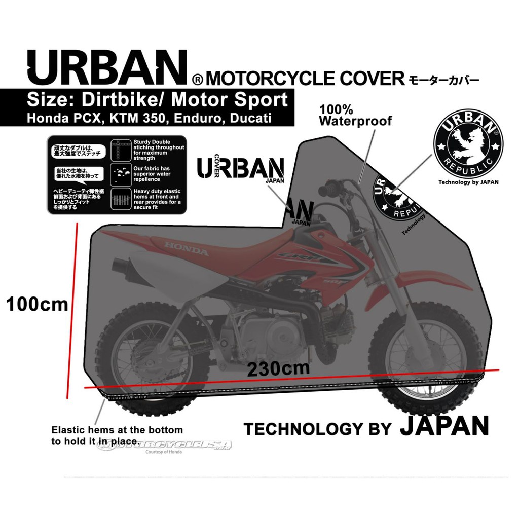 Urban Deluxe / Cover Motor 2 Lapis Kawasaki KLX 100% Waterproof Dan Anti Gores / DSM