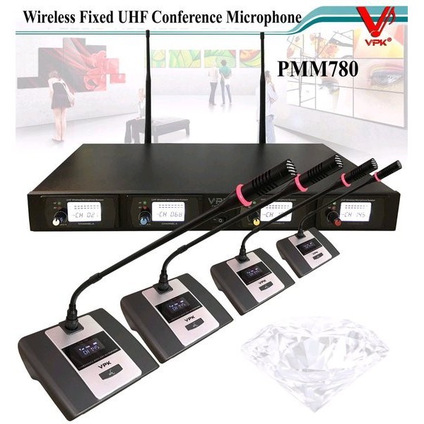 MIC MEJA CONFERENCE / MIC PODIUM WIRELESS VPK PMM780 / PMM 780 4MIC PODIUM ORIGINAL