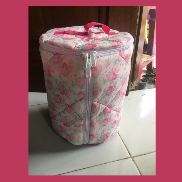 TAS PIRING BUSA 24 cm Anti Debu - Tempat Piring Tertutup Lapis Busa - Sarung Piring Mangkok Gelas