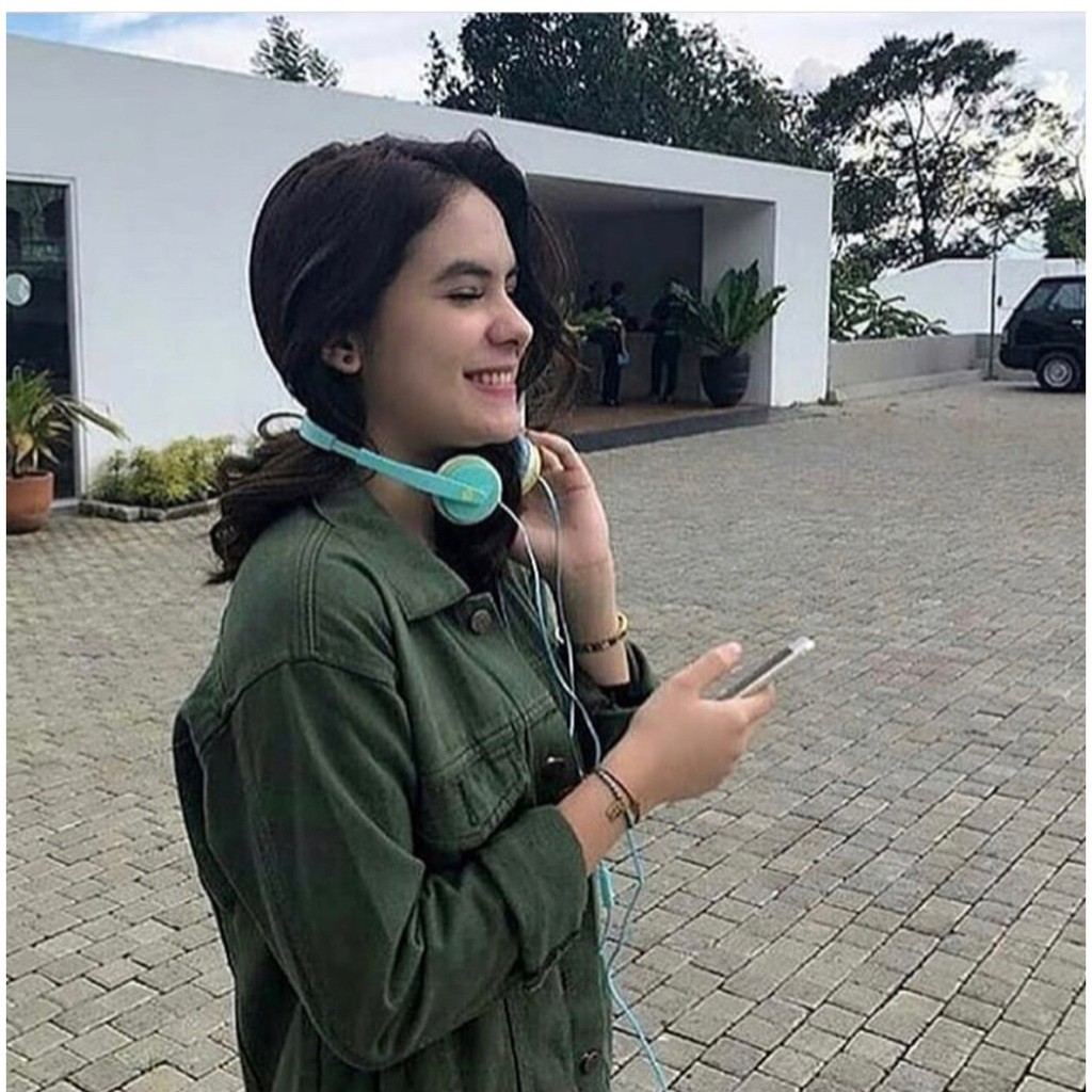 HOPYLOVY - JAKET JEANS WANITA OVERSIZE WARNA HIJAU ARMY