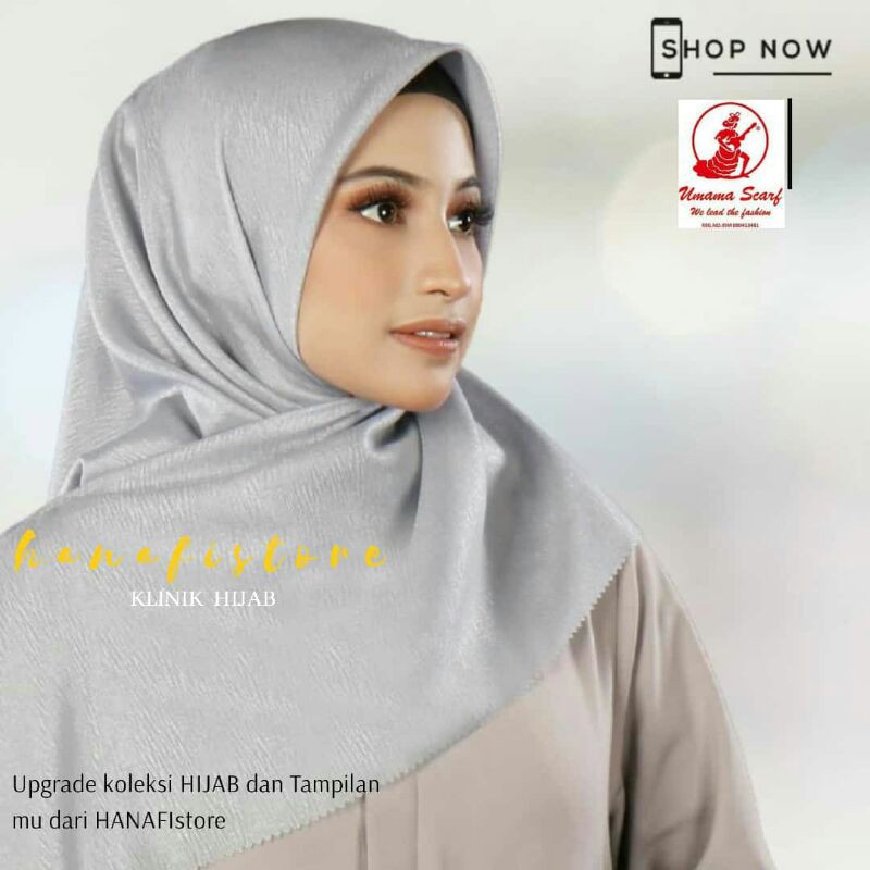HIJAB SEGIEMPAT GLOWING LC UMAMA / CORNSKIN SQUARE ORI UMAMA