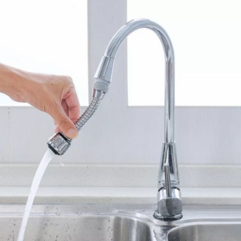 Sambungan Keran Air Wastafel Turbo Flex Faucet Flexible 360 Derajat