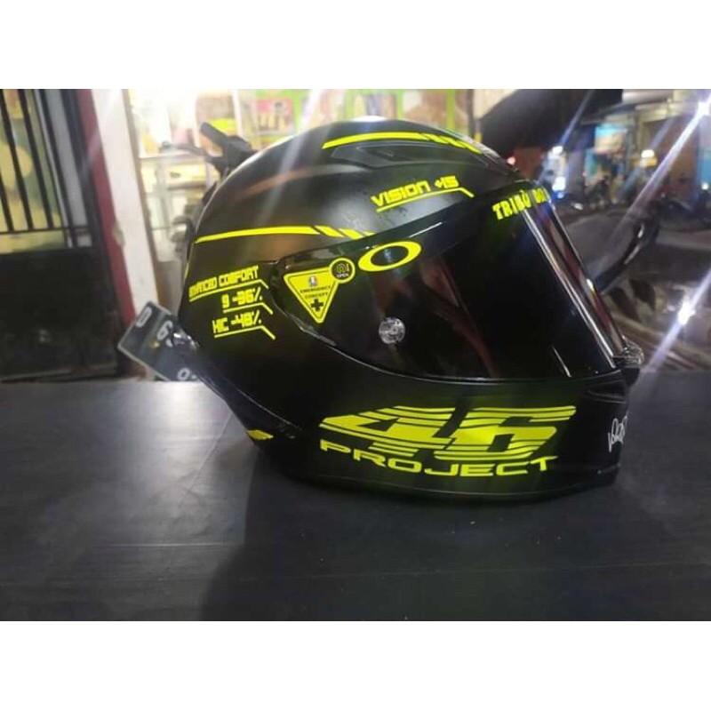 Sticker helm - stiker cutting 46 project reflektif Valentino Rossi