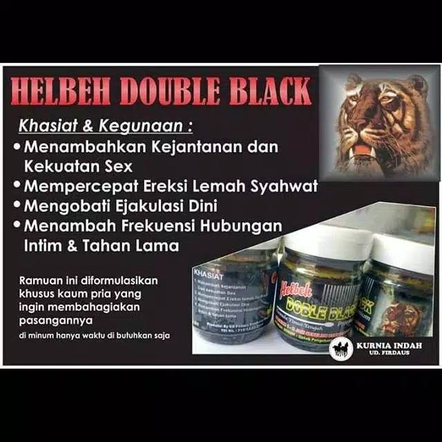 HELBEH DOUBLE BLACK jamu kuat laki laki tahan lama