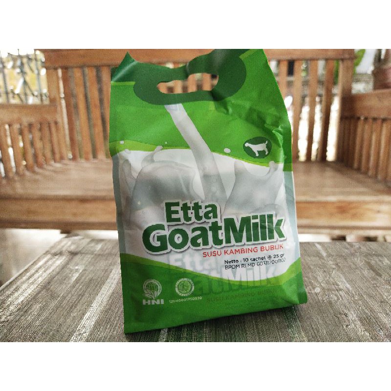 

SUSU KAMBING ETAWA BUBUK ETTA GOAT MILK SACHET HPAI-HNI