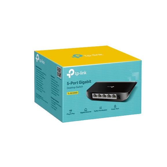 TPLINK TLSG1005D - Switch HUB 5 Port Gigabit Auto MDI MDIX TL-SG1005D