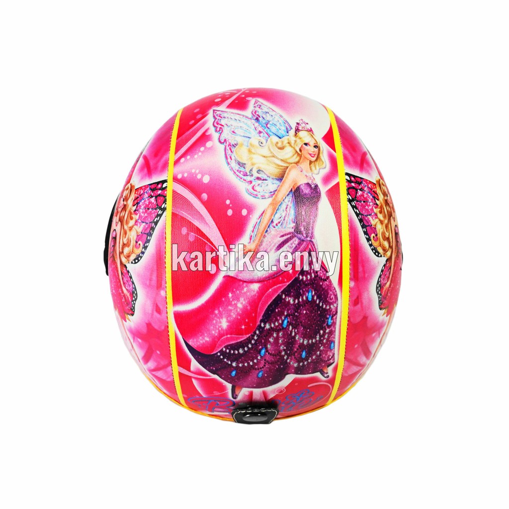 Helm Anak Standart Kaca Half Face Scoopy Original Karakter Boneka Barbie9