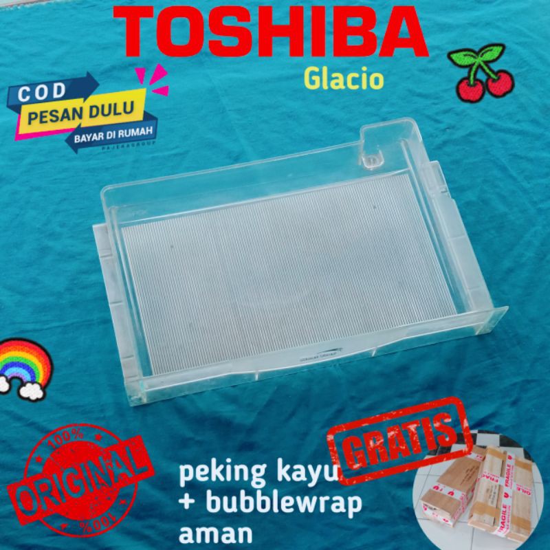 RAK CHILLER RAK PENAMPUNG AIR BAWAH FREEZER KULKAS TOSHIBA GLACIO ORIGINAL