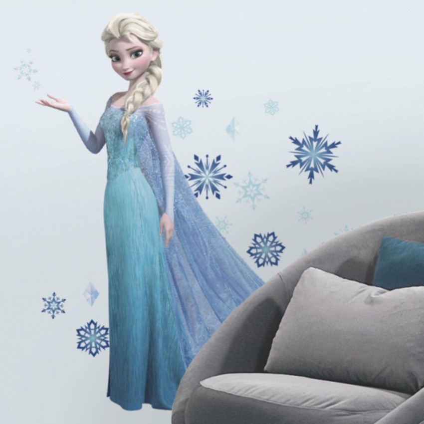 Frozen Elsa  Giant Wall Decal With Glitter Shopee Indonesia