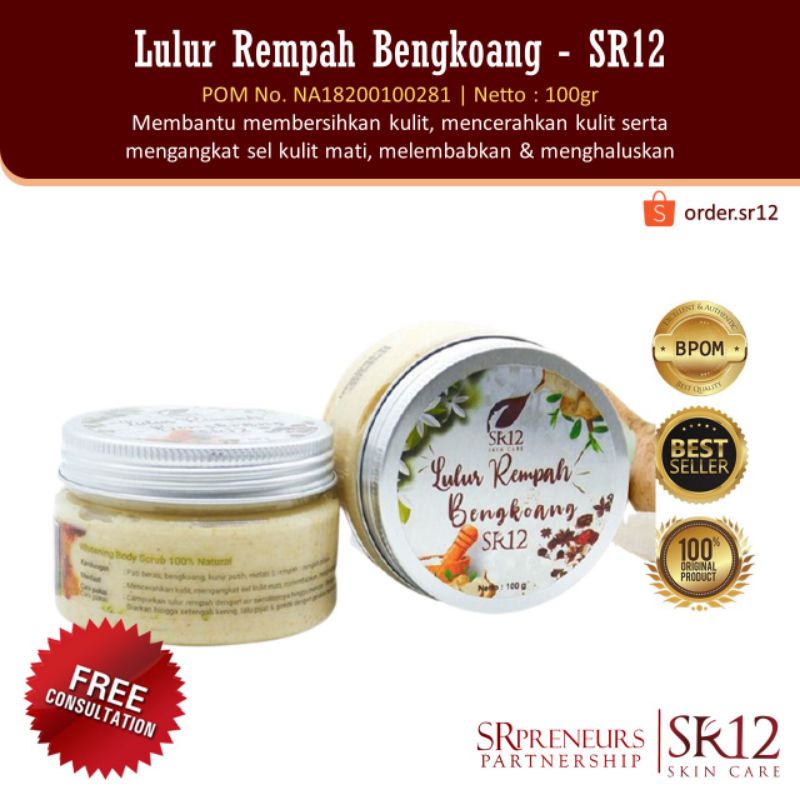 SR12 LULUR REMPAH BENGKOANG -  LULUR PENCERAH - LULUR PENGANTEN SR12HERBAL