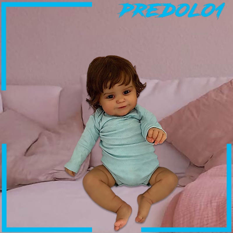 (Predolo1) Mainan Boneka Bayi Perempuan Reborn 49cm Bahan Silikon Lembut Handmade