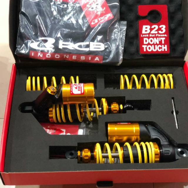 Shock rcb vd series bebek uk 280mm dobel klik f1zr f1 jupiter z vega r racing suspension yellow