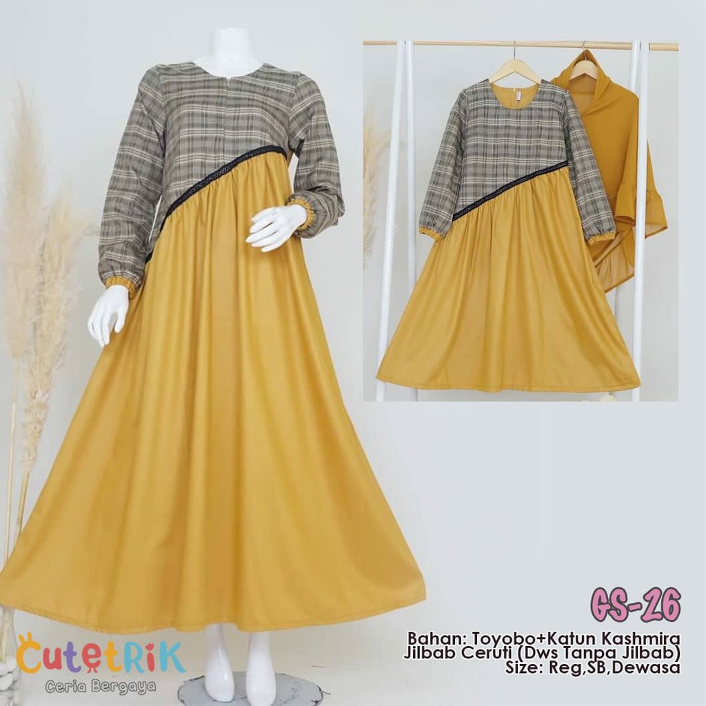 [Baju Lebaran] Gamis couple cutetrik GS26