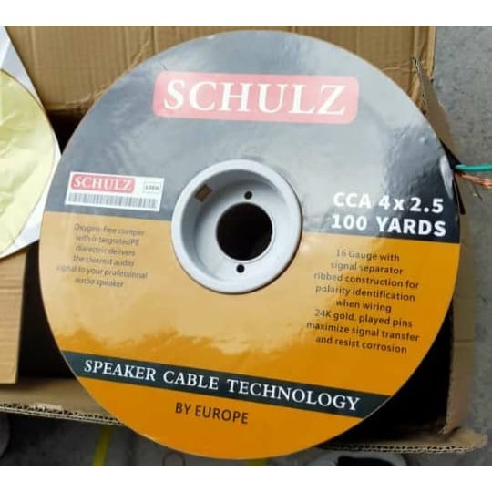 Kabel speaker merk schulz 4x2,5mm original  dijual per 10m