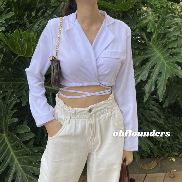 SALEE.. Crop Blazer Tied // Blazer Crop Tali