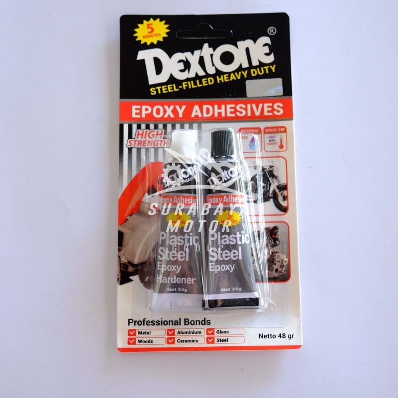 Lem Dextone Besi Epoxy 5 menit 48gr Plastik Steel Plastic