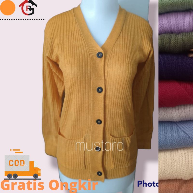 CARDIGAN MERISSA / CARDIGAN OVERSIZE KANCING 5 SAKU / CARDIGAN PANJANG PREMIUM