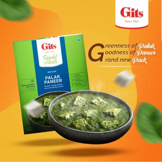 

best seller] Makanan India Gits Ready Meal Palak Panner 285 g