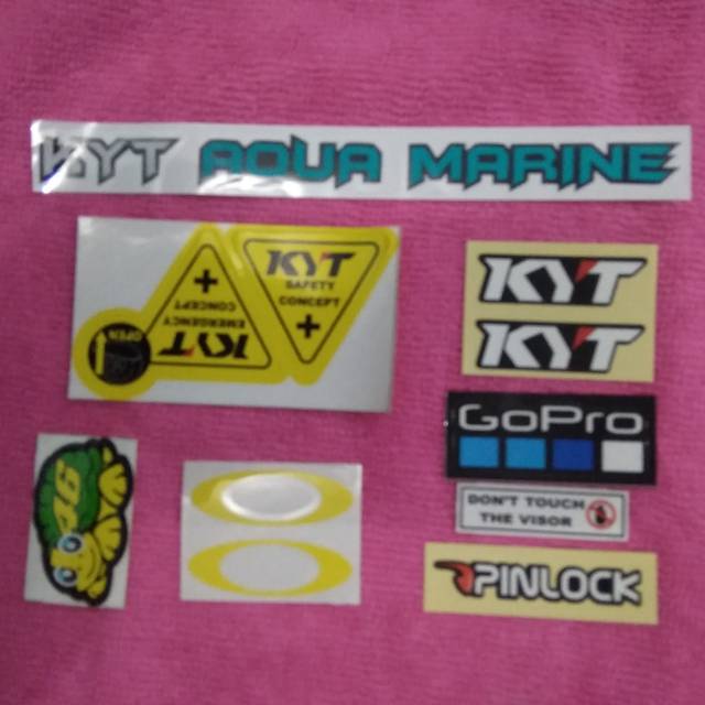 Stiker set Helm KYT untuk helm full face KYT