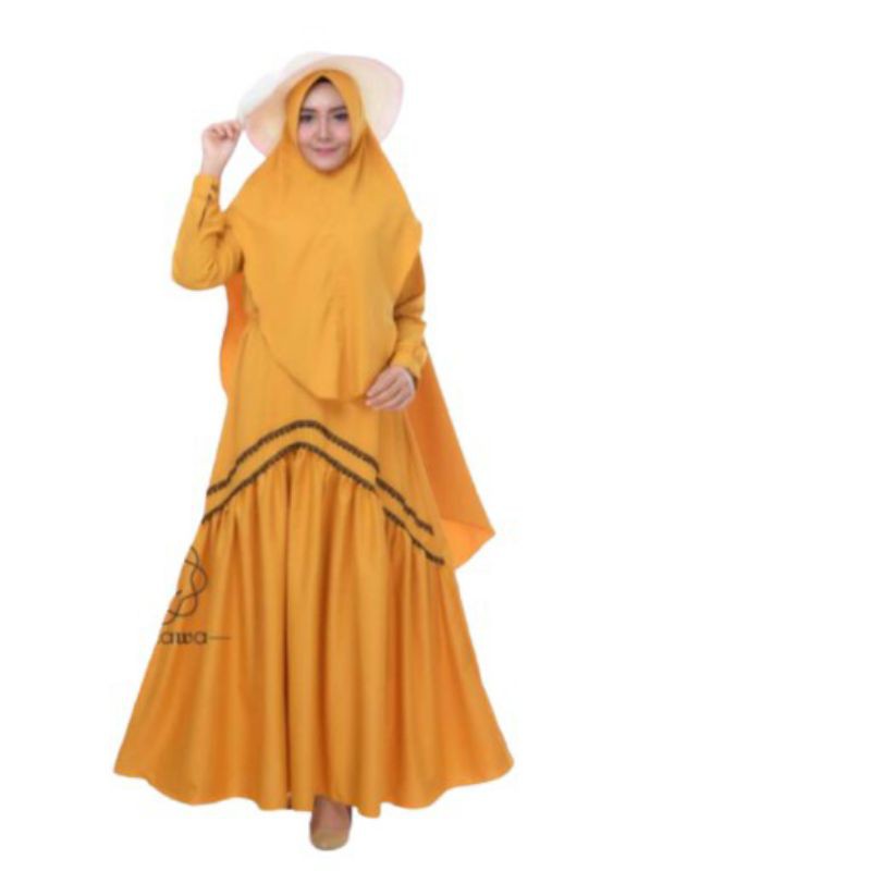 gamis kekinian // gamis syari // nidya syari set khimar promo cuci gudang