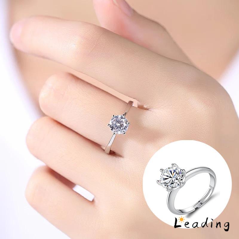 [COD]Cincin Titanium Wanita cincin couple berlian perhiasan Perak 925 Fashion Elegan Aksesoris Fashion-Le