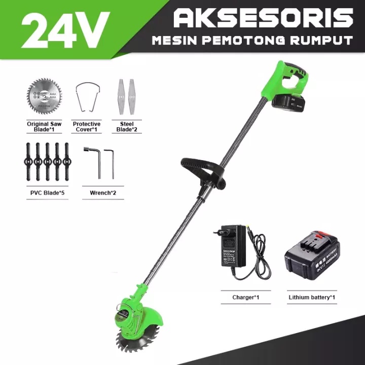 Mesin Potong Rumput Baterai 48V Cordless Lawn Mower Grass Trimmer Mesin Pemotong Rumput Taman Alat Potong Rumput