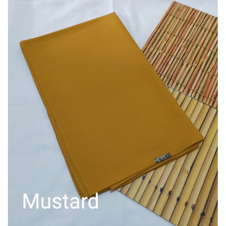 [175X75 CM] Jilbab Pashmina Polos Crepe Diamond Italiano Umama-Mustard