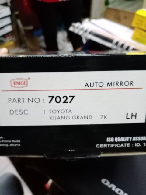 KACA SPION 7027 TOYOTA KIJANG GRAND 7K KIRI LH MEREK EMGI