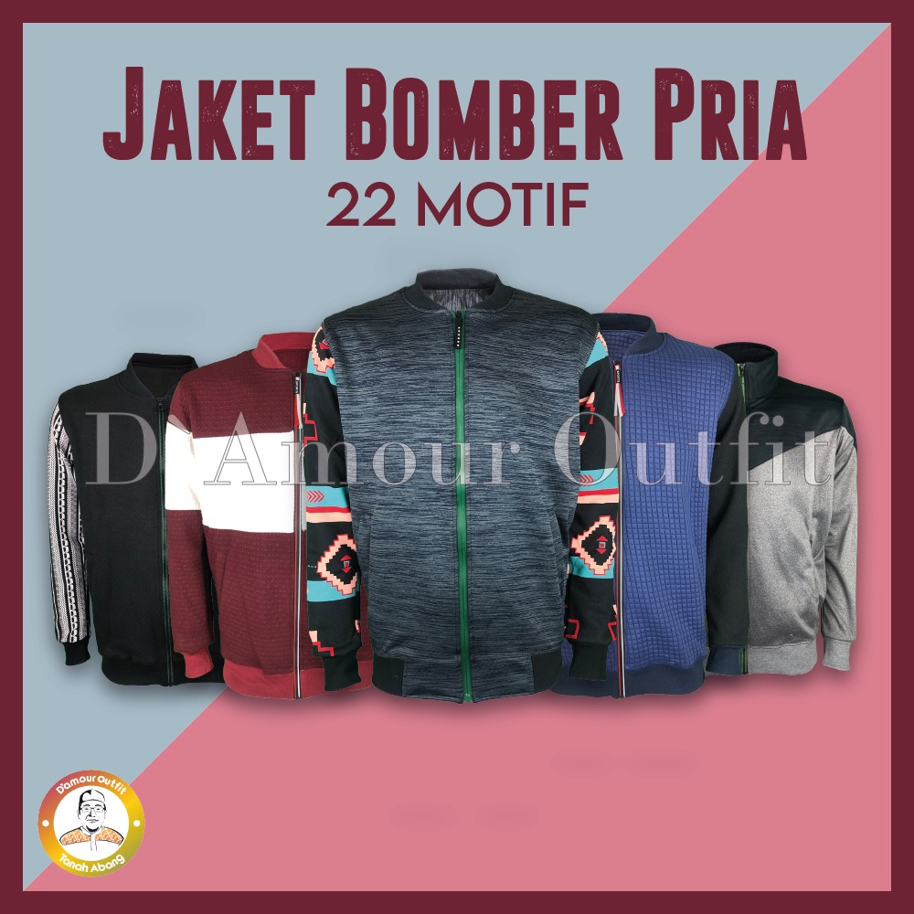 Jaket Bomber Pria, 22 Motif Jaket Distro Premium All Size Jacket Bomber Pria