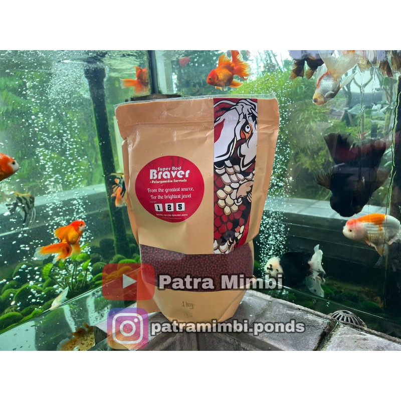 Makanan Ikan Koi Mas Koki Super Red Braver Pelargonidin Formula 1 KG Patra Mimbi by Ikanesia