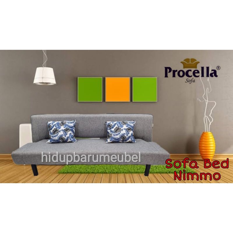 SOFA BED NIMMO by Procella / kursi ruang tamu minimalis ekonomis murah / sofabed kokoh kuat  empuk