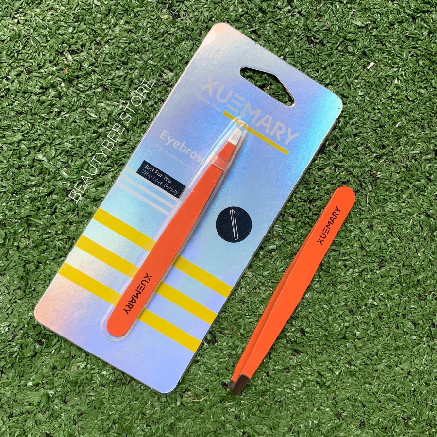 PINSET BULU / PINSET ALIS ORANGE STAINLESS STEEL PREMIUM TEBAL X9754