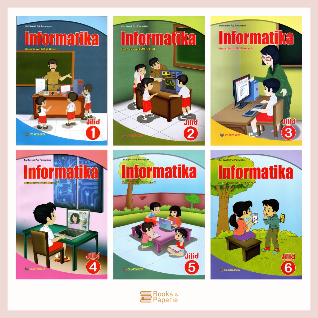 Jual BUKU INFORMATIKA / TIK SD KELAS 1,2,3,4,5,6 PENERBIT CV ARYA DUTA ...