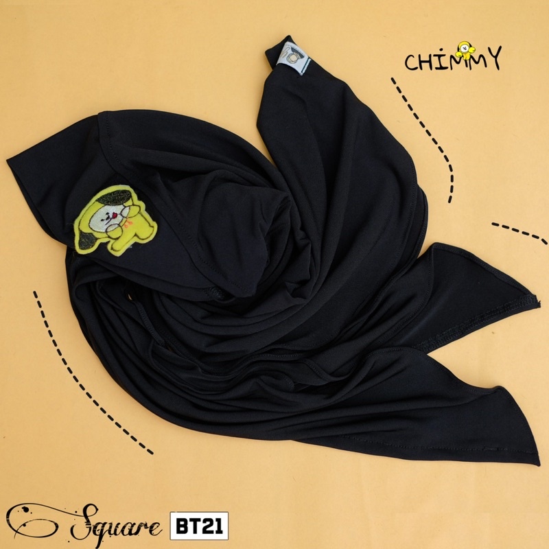 jilbab square hijab pashmina instan bt21 for kids